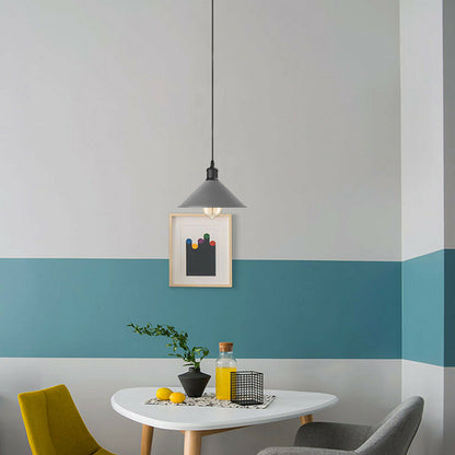 Grey Cone Pendant Light for dining room .JPG