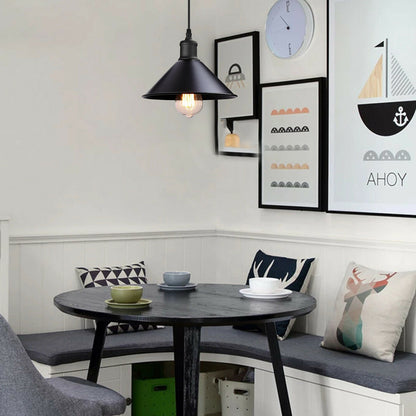 Black Cone Pendant Light for dining room .JPG