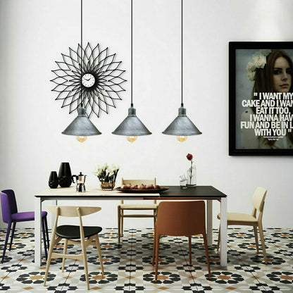 Brushed Silver Cone  Pendant Light for dining room .JPG