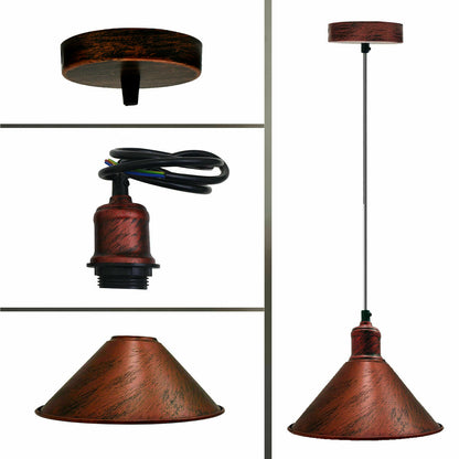 Rustic Red Cone Pendant Light.JPG