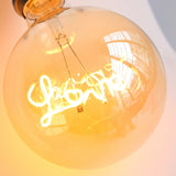 Love 4W LED Light Bulb G125 E26 LED Filament Vintage LED Bulbs Dimmable