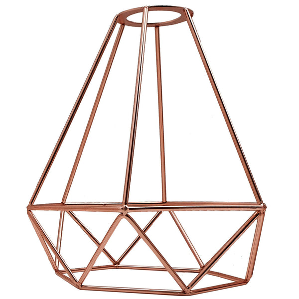 Metal Easy fit Black wire cage Rose Gold Easy Fit Lamp Shade~1538