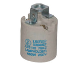E26 Bulb Satin Nickel Socket Ceramics Lamp Holder ES Screw Bulb Lamp holder