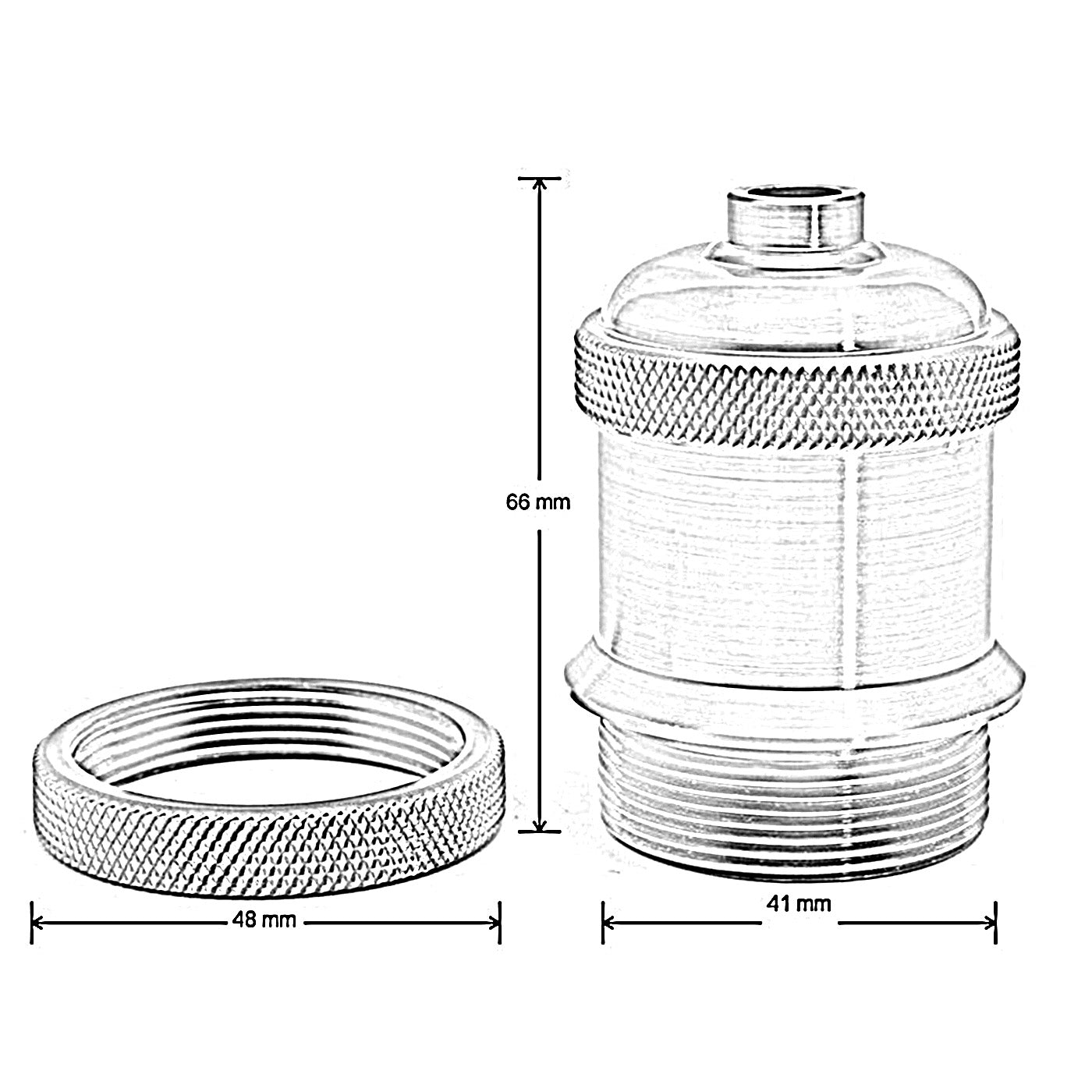 Chrome E26 Metal Lamp/light Holder Ideal for Vintage Filament Bulbs~1231