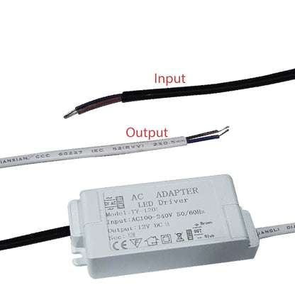 12W Compact LED Driver AC 230V to DC12V Power Supply Transformer