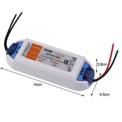 DC 12V 4A 48W Constant Voltage LED Driver Power Supply AC 90-240V Lighting Transformer