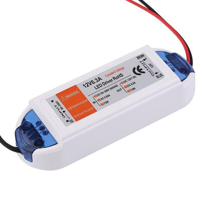 DC 12V 6.2A 72W Constant Voltage LED Driver Power Supply AC 90-240V Lighting Transformer