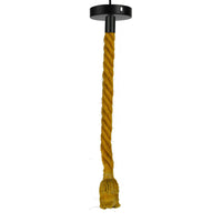 Industrial Hemp Rope Chandelier - rope light canada -  rope lights hanging - hemp rope pendant
