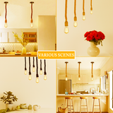 pendant light with cord - Rope Chandelier -hanging lamp with plug - hanging kitchen lights 
