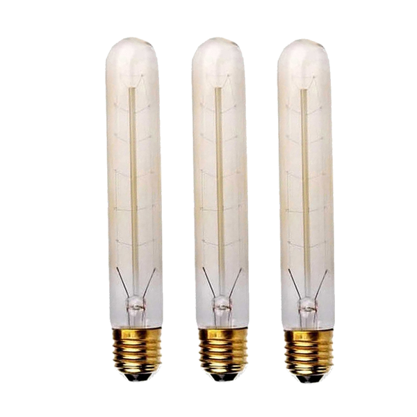 E26 T185 60W Vintage Retro Industrial Filament Bulb Pack 3