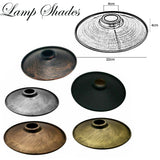 Black Flat Metal Ceiling Pendant Shade Pack 2