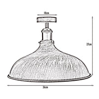 Semi Flush Mount Ceiling Light Fitting, Metal Light Shade, For Bars, Restaurants, Kitchen~1447