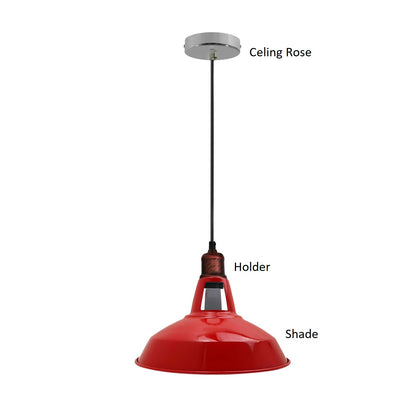 Red E26 Barn Pendant Lights.JPG