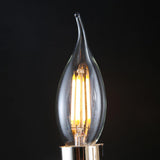 E14 4W C35 LED Candelabra Bulbs 2200K Warm White Dimmable LED Filament Bulb