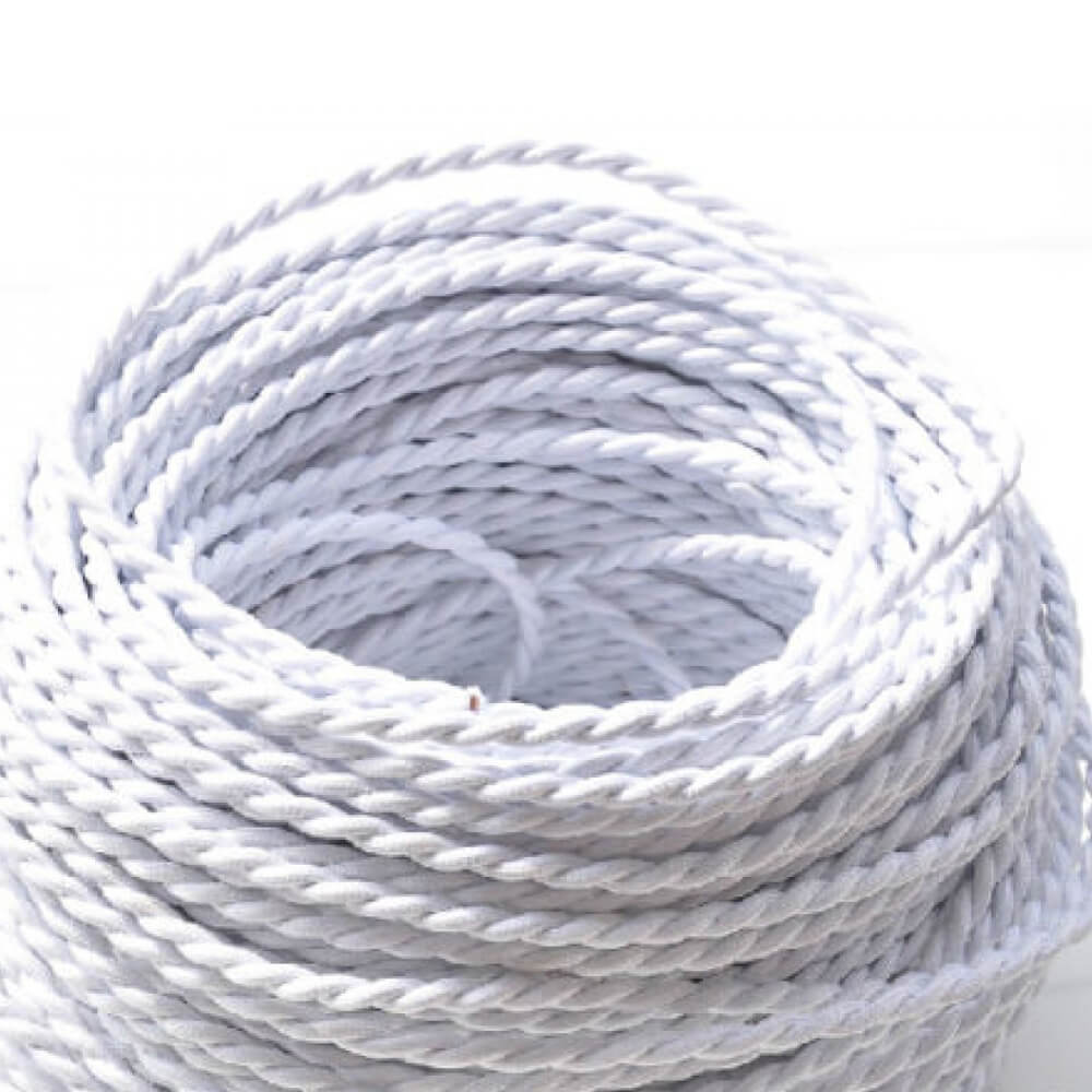 2 core twisted electrical wire Light Cord White~1409