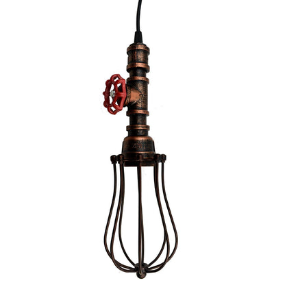 Rustic Red Balloon Cage Water Pipe Light.JPG