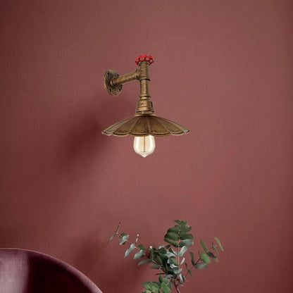 Brushed copper Steampunk pipe wall light for living room.JPG