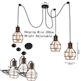 spider lighting cage pendant for home decor
