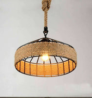 16 Inch Vintage Industrial Rope Pendant Light Fixtures Kitchen