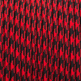32Ft Twisted Cloth Covered Wire 18 Gauge 3 Conductor Braided Light Cord Red+Black Hundstooth