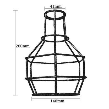 Modern Metal Black Geometric Cage Pendant Light