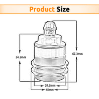 Threaded Holder Copper E26 Base Screw Thread Bulb Socket Lamp Holder~1229