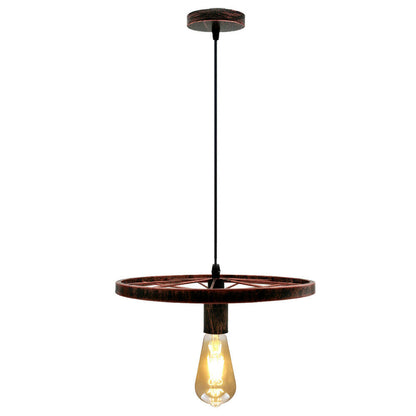 Retro Industrial Ceiling Wheel Pendant Light 