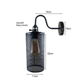 Vintage Industrial Wall Lights Fittings Indoor Sconce Black Metal Home Office Lamp Shade~1430