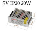DC 5V 4A Adjustable DC Power Voltage Converter AC to DC Power Supply Enclosed Power Supplies