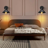 Black Plugin Wall Fitting Cone Metal Shade~1423