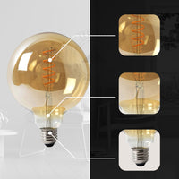 G125 4W LED Bulbs E26 Warm White Dimmable Vintage Edison Globe Light Bul