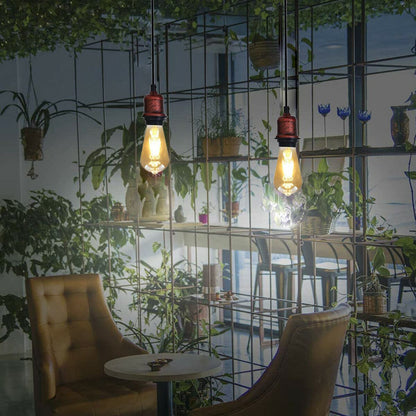 Vintage Hanging Pendant Light Fixture with a cord.