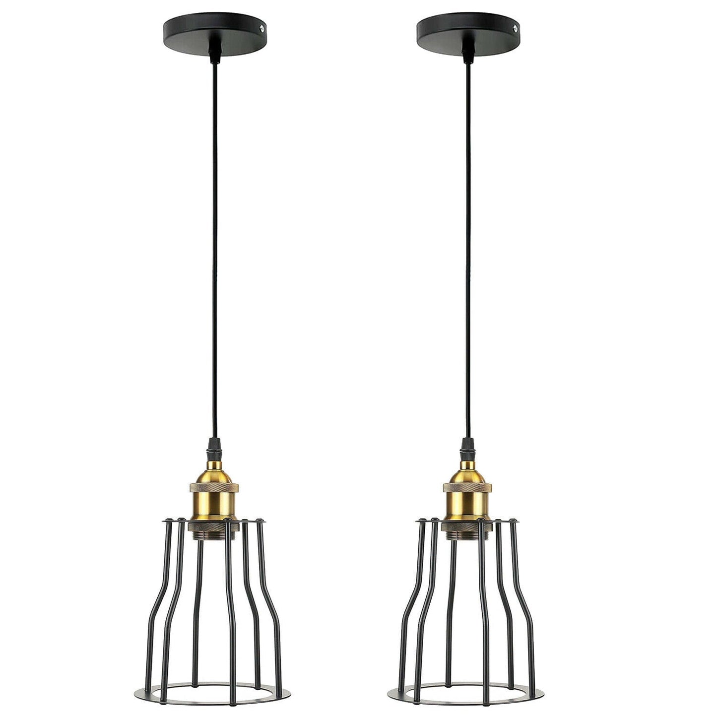 Modern 2-Wire Cage Ceiling Pendant Light