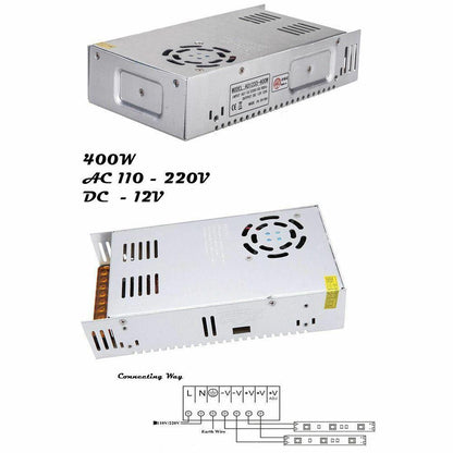 Adjustable DC Power Voltage Converter AC to DC Power Supply Transformer Enclosed Power Supplies 12V S 360 12