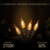 E14 4W C35 LED Candelabra Bulbs 2200K Warm White Dimmable LED Filament Bulb