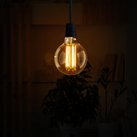 G125 E26 8W Globe Vintage LED Retro Light Bulb Pack 3
