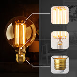 G125 E26 8W LED Globe Bulbs Warm White Vintage Light Bulb LED Edison Bulb