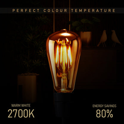 Vintage Style Led Bulb ST64 E26 4W LED Bulb 3 Pack
