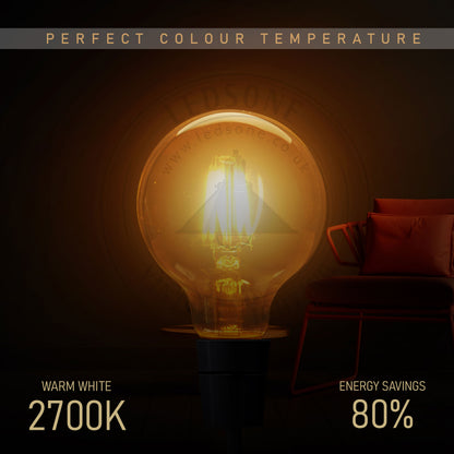 G95 4W LED Edison Bulb E26 Dimmable LED Filament Vintage Light Bulb