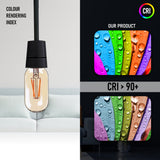 T45 4W LED Edison Bulb Warm White Dimmable E26 Vintage LED Filament Light Bulb