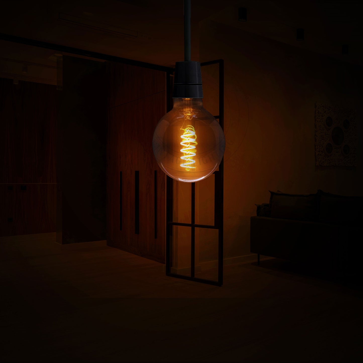 G95 4W Edison LED Bulbs Warm White Dimmable E26 Vintage LED Filament Bulb