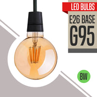 G95 E26 LED Edison Bulb 8W Dimmable LED Filament Vintage Light Bulb