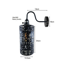 Vintage Industrial Wall Lights Fittings Indoor Sconce Black Metal Home Office Lamp Shade~1430