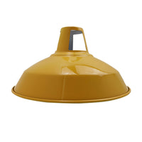 Yellow  Industrial Metal Barn Slotted Easy Fit Vintage Lampshades