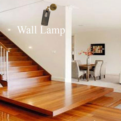 Yellow Brass Drum cage Wall light for foyers.JPG