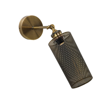 Yellow Brass Drum cage Wall light.JPG