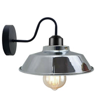 Retro Industrial Wall Lights Fittings E26 Indoor Sconce Metal Bowl Shape Shade For Basement, Bedroom, Home Office~1431