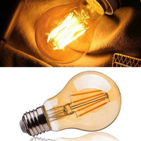 4W LED Light Bulbs A60 E26 Edison Bulb LED Filament Bulbs Warm White Dimmable