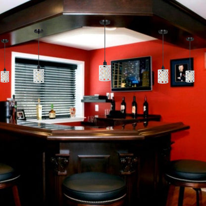 Vintage Metal Barrel Cage Pendant Light Chandelier