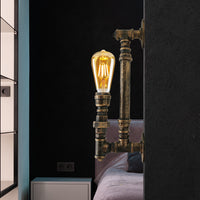Industrial Wall Sconce Pipe Wall Light Steampunk Lamp ~1160